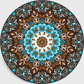 Avtoit | Multicolored Living Room Carpet Turkish Floral Swirl Rug Synthetic Non-Slip Pet-Friendly Machine Washable Carpet