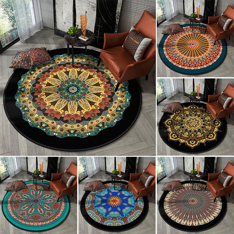 Avtoit | Nostalgic Multicolor Tribeprint Carpet Polypropylene Moroccan Carpet Pet Friendly Stain Resistant Non-Slip Carpet for Large Room