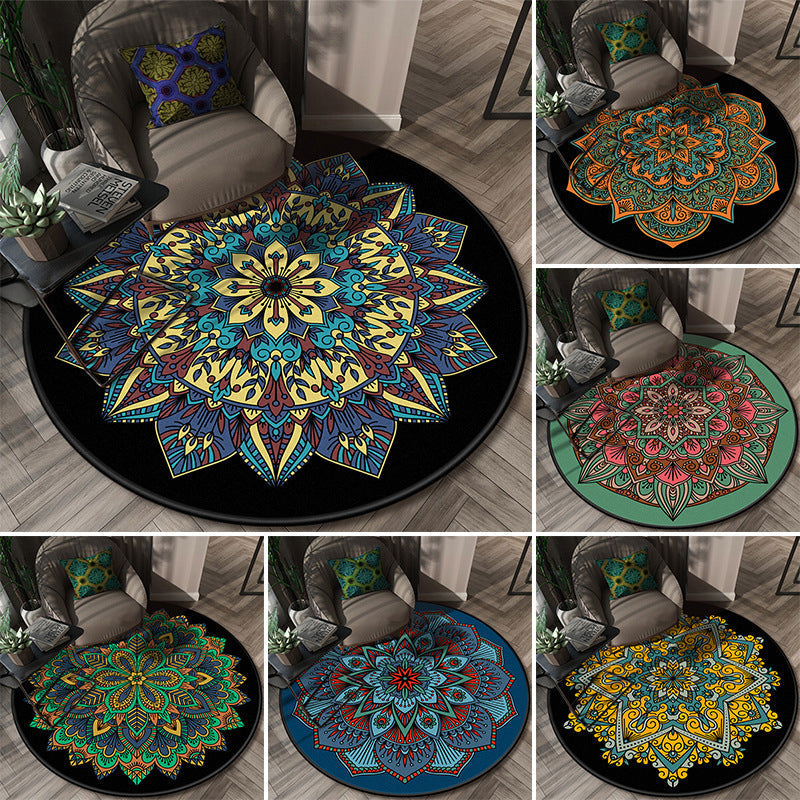 Avtoit | Glamorous layered floral pattern rug multicolored Moroccan rug polypropylene stain resistant non-slip backing machine washable rug for home