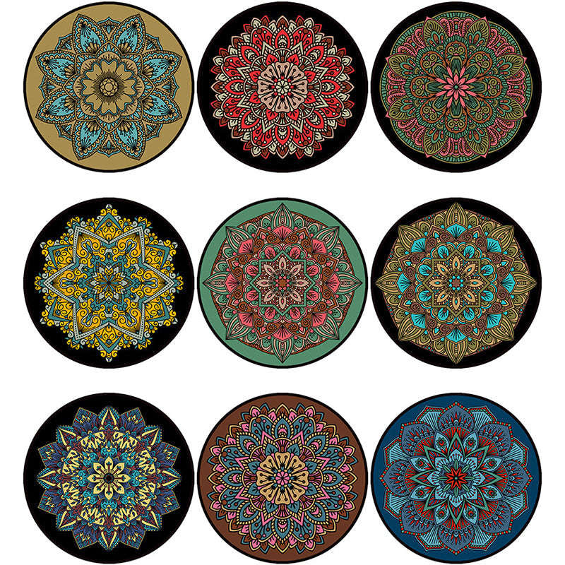 Avtoit | Glamorous layered floral pattern rug multicolored Moroccan rug polypropylene stain resistant non-slip backing machine washable rug for home