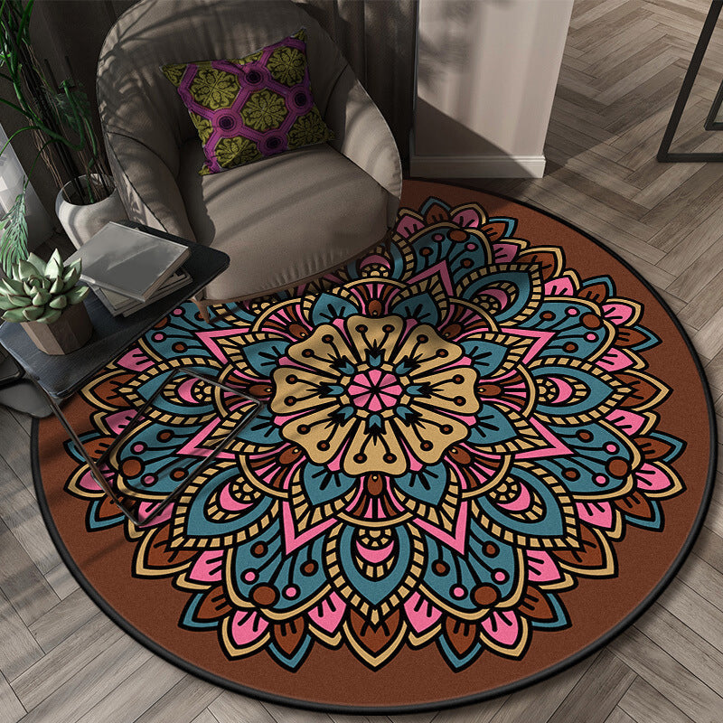 Avtoit | Glamorous layered floral pattern rug multicolored Moroccan rug polypropylene stain resistant non-slip backing machine washable rug for home