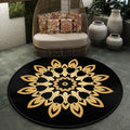 Avtoit | Moroccan symmetrical pattern rug multicolored polyester rug machine washable non-slip pet-friendly rug for living room