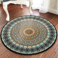 Avtoit | Traditional Multicolored Moroccan Carpet Polypropylene Mandala Area Rug Non-Slip Machine Washable Stain Resistant Rug for Rome