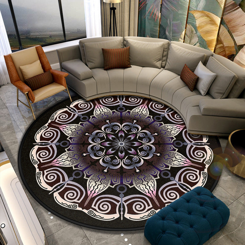 Avtoit | Turkish Style Living Room Carpet Colorful Flower Carpet Synthetic Pet-Friendly Machine Washable Non-Slip Carpet