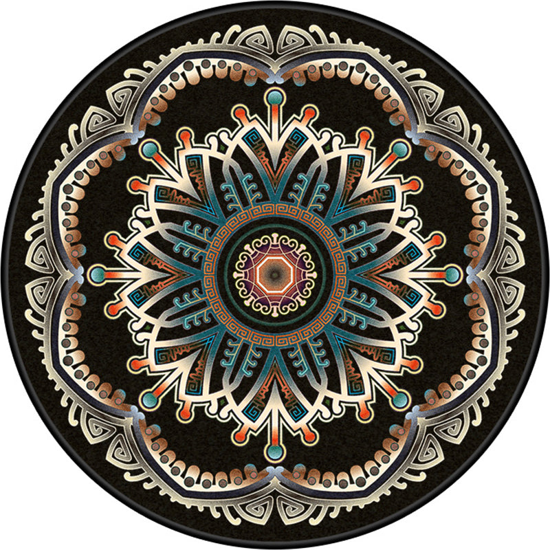 Avtoit | Turkish Style Living Room Carpet Colorful Flower Carpet Synthetic Pet-Friendly Machine Washable Non-Slip Carpet
