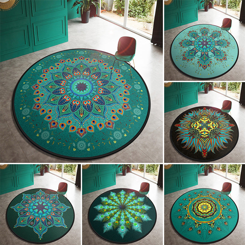 Avtoit | Multi Color Doormat Moroccan Flowers Area Rug Synthetic Non-Slip Stain Resistant Pet Friendly Rug