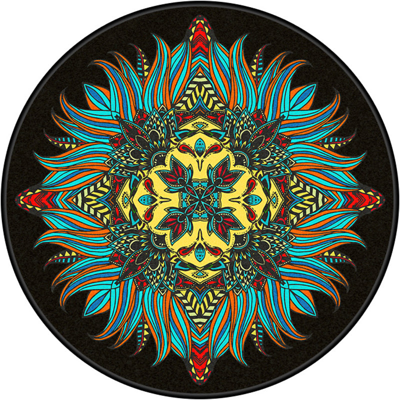 Avtoit | Multi Color Doormat Moroccan Flowers Area Rug Synthetic Non-Slip Stain Resistant Pet Friendly Rug