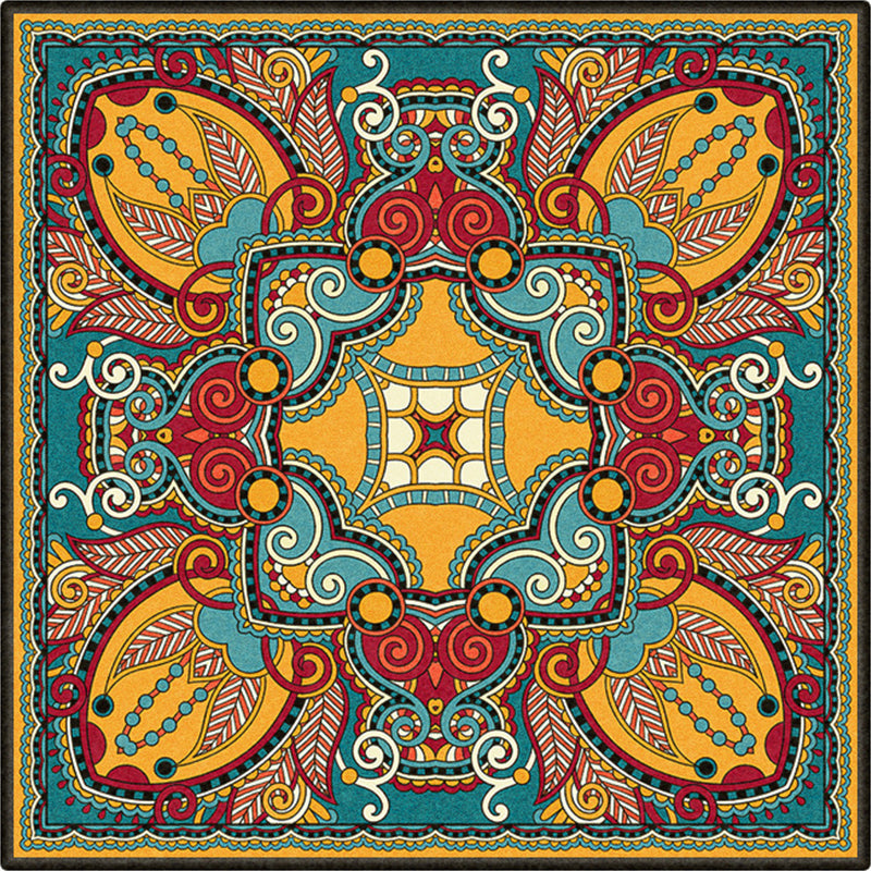 Avtoit | Persian Door Mat Multi Color Tribal Print Rug Polypropylene Pet Friendly Non-Slip Stain Resistant Rug
