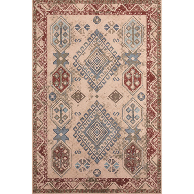Avtoit | Unusual diamond patterned rug Multicolored Moroccan rug Polyester pet-friendly stain resistant non-slip rug for the living room