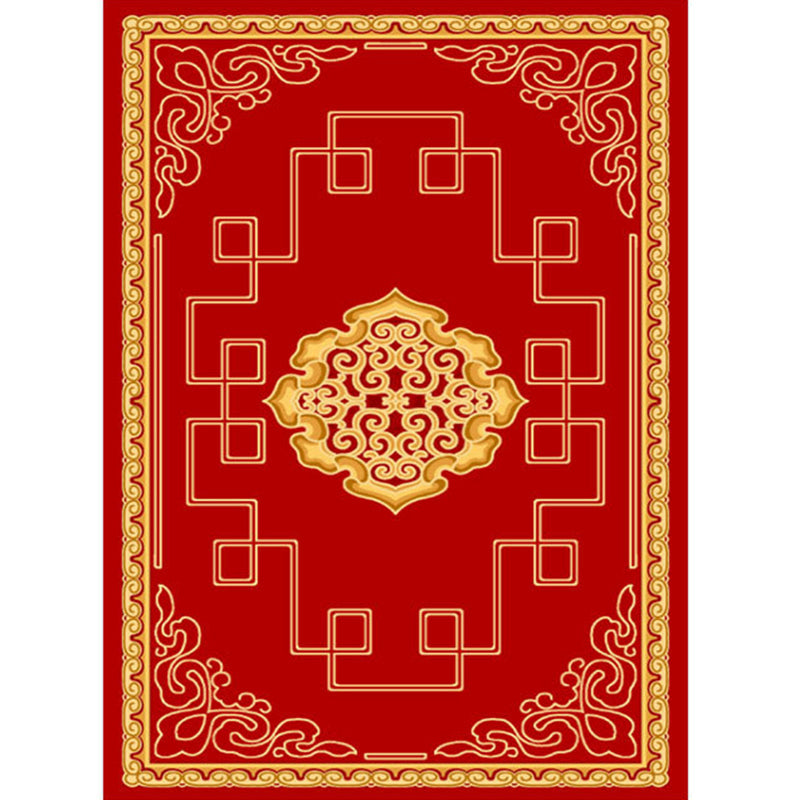 Avtoit | Elegant Chinoiserie Rug Multicolor Floral Area Rug Non-Slip Backing Stain-Resistant Pet-Friendly Rug for Living Room