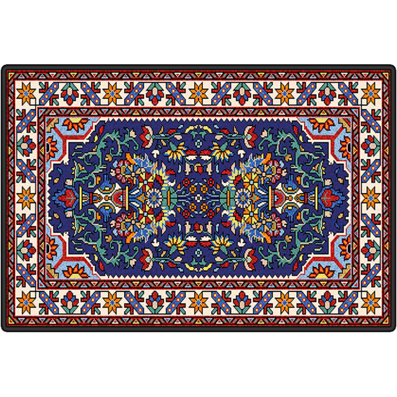Avtoit | Persian tribal patterned carpet Multicolored polyester carpet Stain-resistant Pet-friendly Non-slip backing Carpet for bedroom
