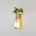 Avtoit | White Glass Geometric Wall Lighting Modern 1 Head Wood Wall Lamp for Nightstand