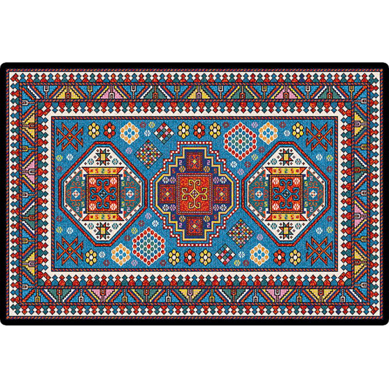 Avtoit | Turkish symmetrical geometric pattern rug Multicolored polypropylene rug Pet-friendly Non-slip Stain-resistant rug for hallway