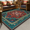 Avtoit | Stralendel Multi-colored Flower Rug Synthetic Moroccan Rug Washable Pet-friendly Non-slip Rug for Room