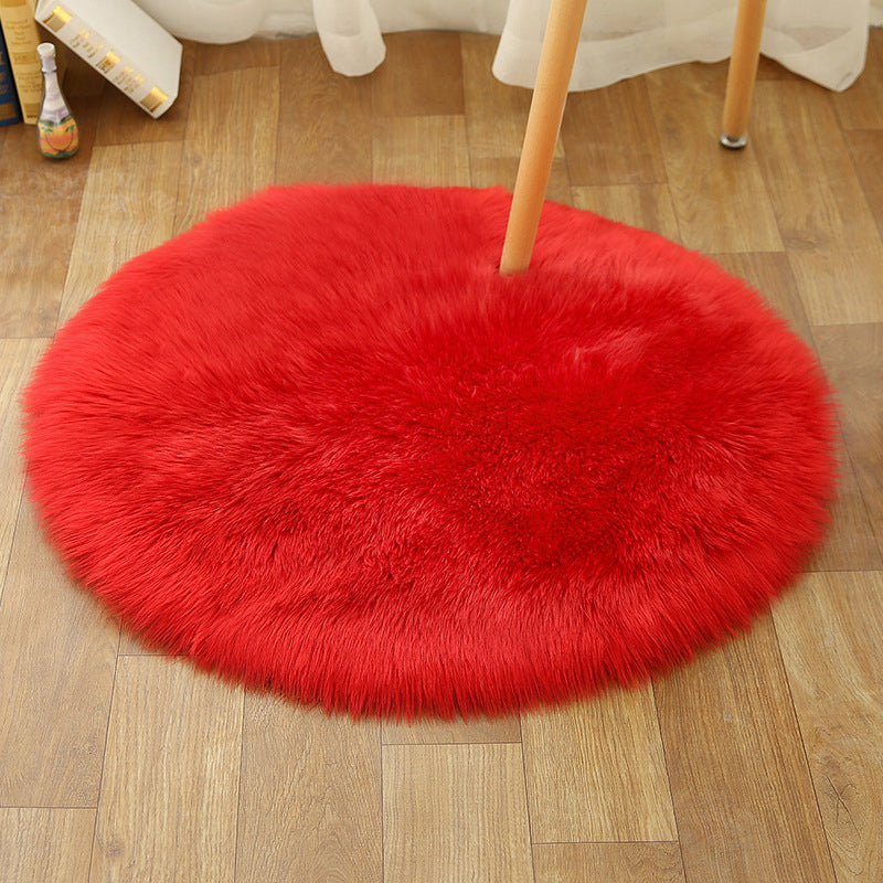 Avtoit | Comfort Girls' Room Foot Mat Multicolor Plain Rug Shag Pet Friendly Machine Washable Non-Slip Rug