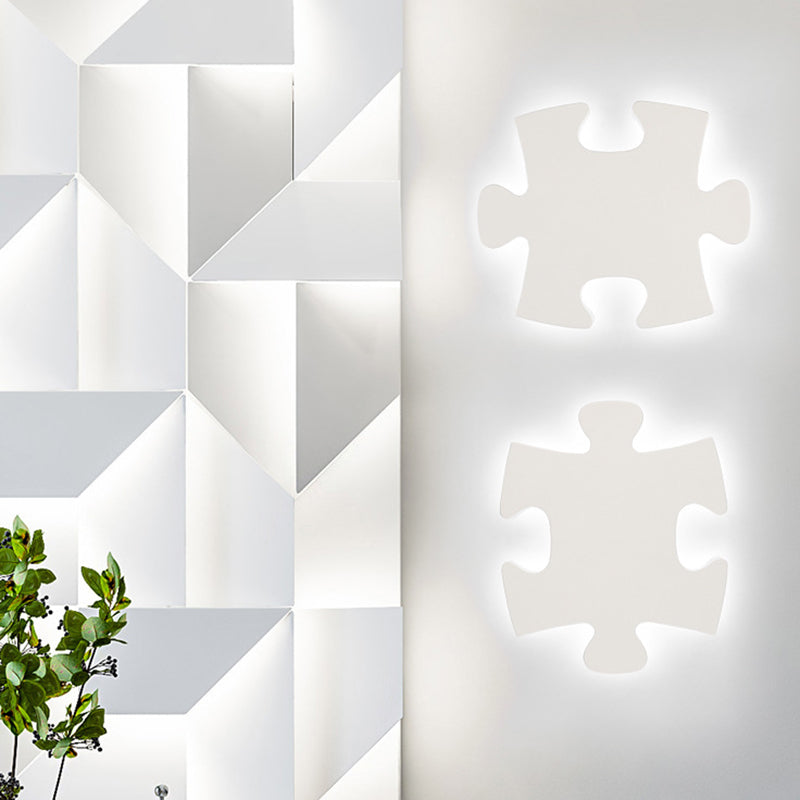 Avtoit | Jigsaw Wall Lamp Modern Acrylic Black/White LED Wall Light in Warm/White Light for Living Room