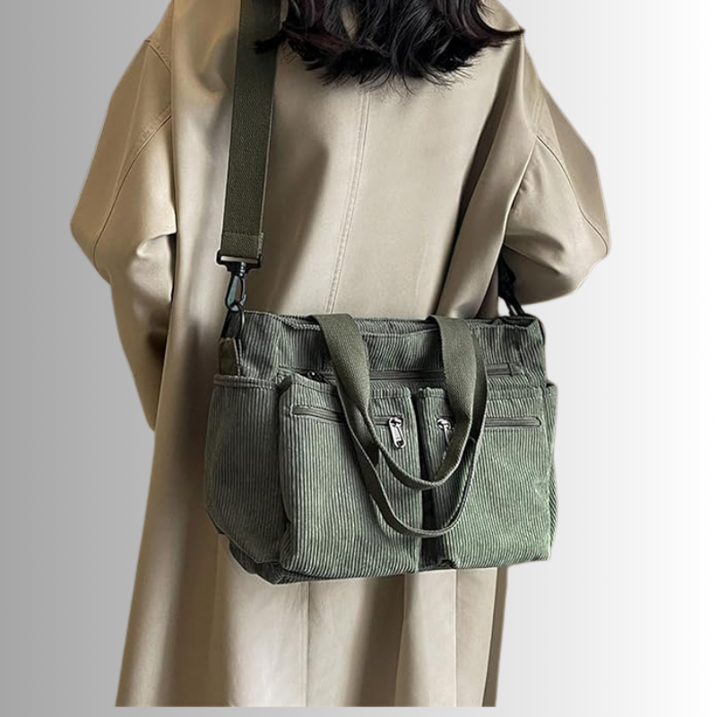 Avtoit | Urban Cord Tote Stylish Corduroy Shoulder Bag – Spacious, Lightweight & Functional Everyday Tote