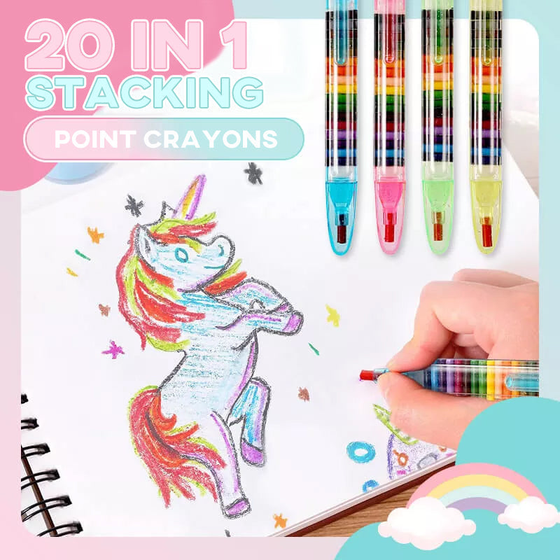 Avtoit | 20 in 1 Stackable Dot Colored Pencils