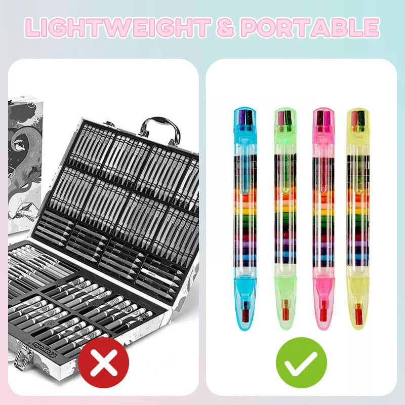 Avtoit | 20 in 1 Stackable Dot Colored Pencils