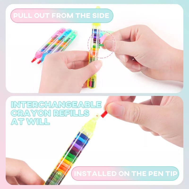 Avtoit | 20 in 1 Stackable Dot Colored Pencils