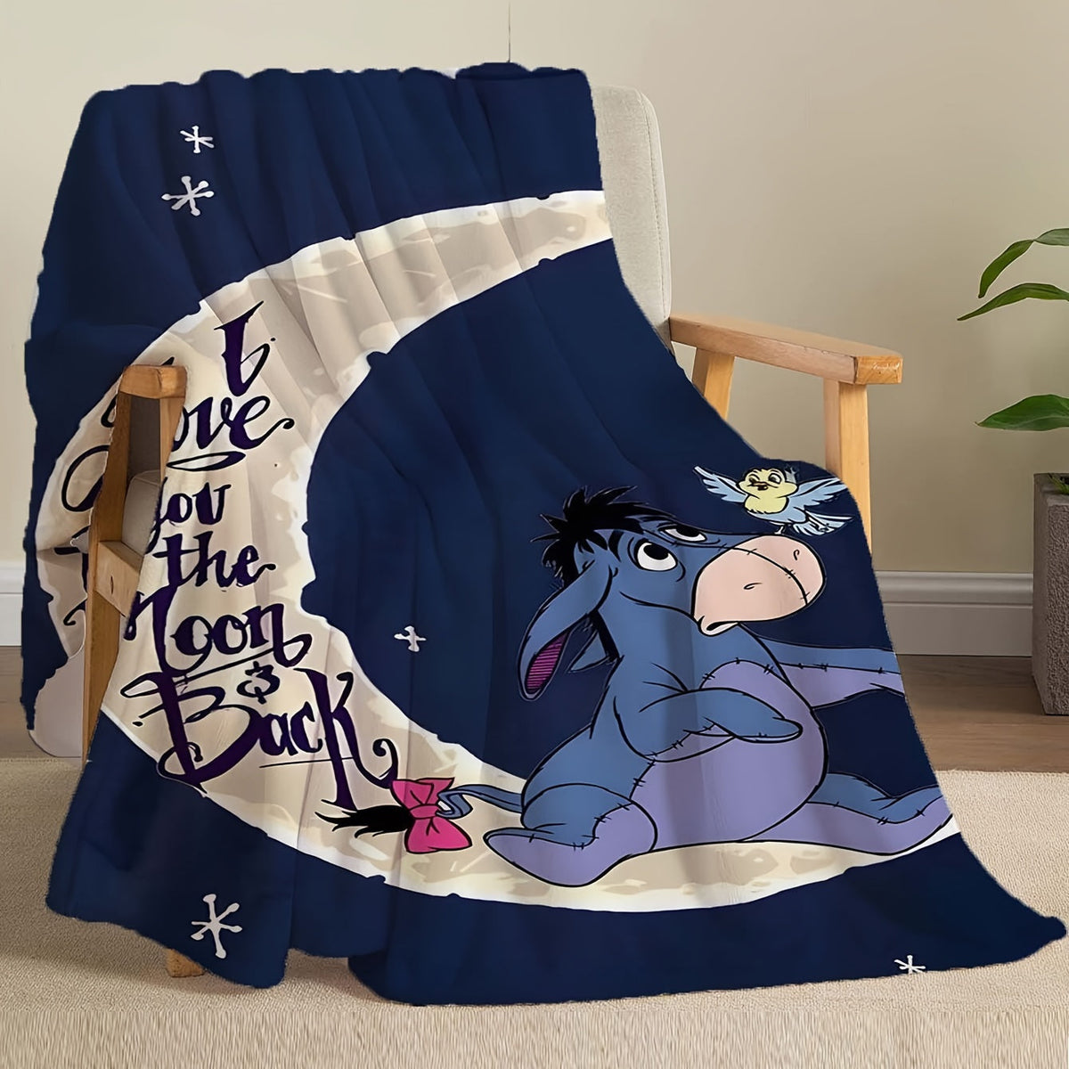 Avtoit | Soft fleece blanket with Eeyore design - Available in multiple sizes for all seasons