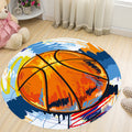 Avtoit | Cartoon Colored Rug Multicolor Synthetic Carpet Stain Resistant Machine Washable Non-Slip Rug for Children's Room