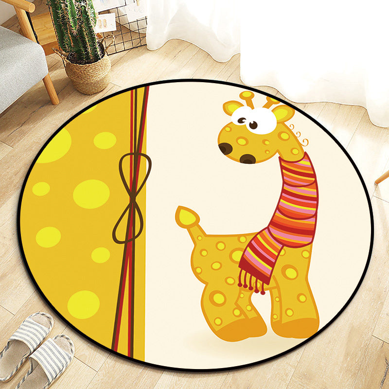 Avtoit | Kawaii Princess Rug Multicolor Fairy Tale Rug Pet Friendly Stain Resistant Non-Slip Back Rug for Children's Room