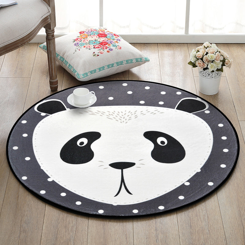 Avtoit | Creative Cartoon Area Rug Multi Colors Animals with Dotted Background Carpet Washable Pet Friendly Non-Slip Rug for Children's Room