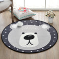 Avtoit | Creative Cartoon Area Rug Multi Colors Animals with Dotted Background Carpet Washable Pet Friendly Non-Slip Rug for Children's Room