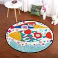 Avtoit | Multicolor Animal Painting Print Carpet Polypropylene Cartoon Rug Non-slip Backing Pet-friendly Stain-resistant Carpet for Children's Room