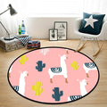 Avtoit | Beautiful Multi Color Cartoon Rug Synthetic Scandinavian Rug Non-Slip Machine Washable Stain Resistant Carpet for Children’s Room