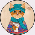 Avtoit | Creative Colorful Cartoon Rug Synthetic Animal Portrait Man Pattern Rug Non-Slip Washable Pet Friendly Rug for Room