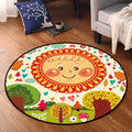 Avtoit | Bright Multicolor Animal Carpet Synthetic Cartoon Rug Pet-Friendly Non-Slip Back Washable Rug for Children's Room