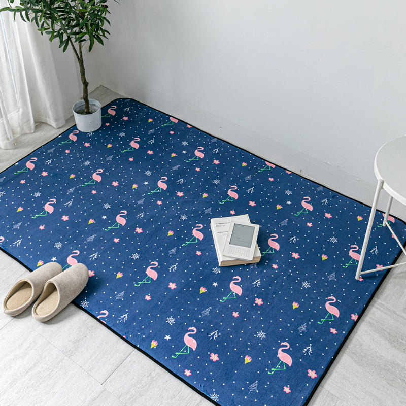 Avtoit | Multicolor Geometric Carpet Polyester Cartoon Rug Pet Friendly Non-Slip Stain Resistant Rug for Children's Room