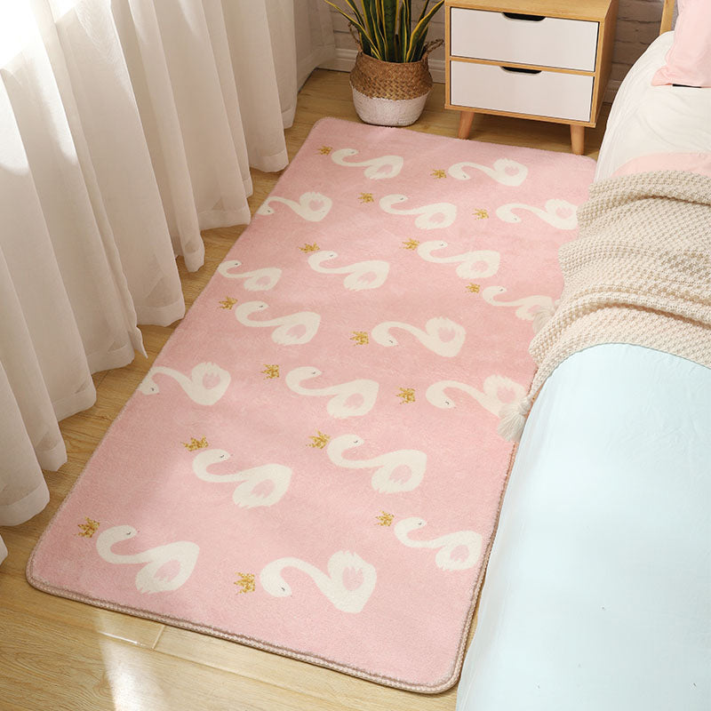 Avtoit | Stylish Multi-Colored Kids Rug Cotton Pattern Rug Machine Washable Pet Friendly Non-Slip Back Rug for Girls Bedroom