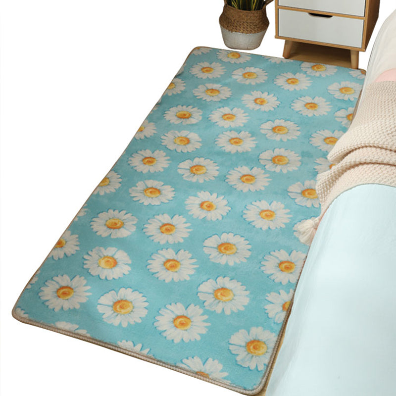 Avtoit | Stylish Multi-Colored Kids Rug Cotton Pattern Rug Machine Washable Pet Friendly Non-Slip Back Rug for Girls Bedroom