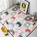 Avtoit | Multi-Color Kids Room Rug Cartoon Animal Indoor Rug Synthetic Washable Non-Slip Pet-Friendly Rug