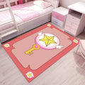 Avtoit | Girlish Pattern Carpet Multicolor Children Carpet Polyester Non-slip Back Stain-resistant Washable Rug for Bedroom