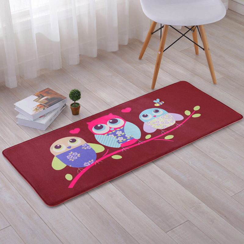 Avtoit | Beautiful Multicolor Animal Pattern Carpet Synthetic Kids Carpet Washable Stain Resistant Non-Slip Carpet for Bedroom