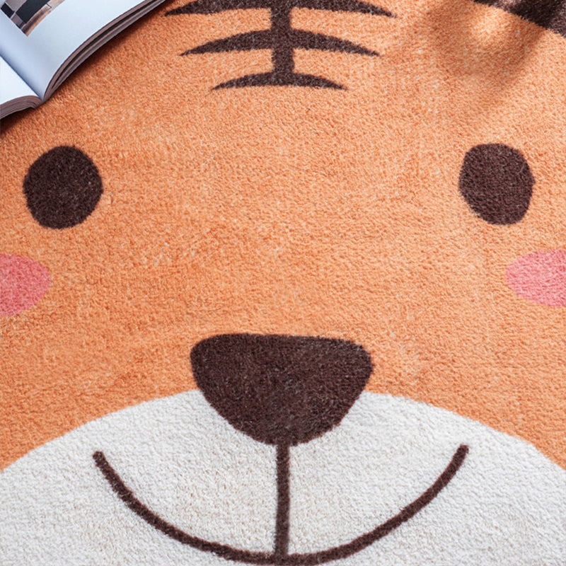 Avtoit | Irregular Shaped Animal Rug Multicolor Cartoon Rug Synthetic Non-Slip Back Machine Washable Pet Friendly Rug for Children's Room