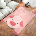 Avtoit | Irregular Shaped Animal Rug Multicolor Cartoon Rug Synthetic Non-Slip Back Machine Washable Pet Friendly Rug for Children's Room