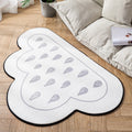 Avtoit | Novelty Children Area Rug Multicolor Raindrop Cloud Shape Rug Non-Slip Backing Washable Pet-Friendly Rug for Bedroom