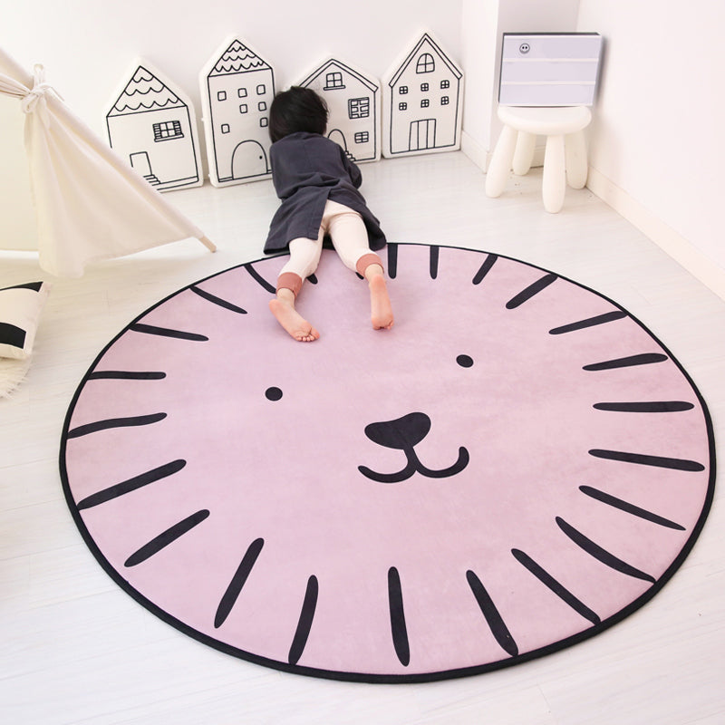 Avtoit | Multi-Color Tiered Rug Cotton Children Style Carpet Easy Care Non-Slip Back Carpet for Playroom