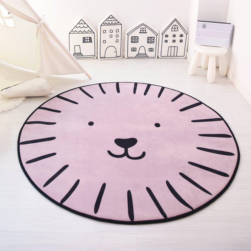 Avtoit | Multi-Color Tiered Rug Cotton Children Style Carpet Easy Care Non-Slip Back Carpet for Playroom