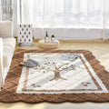 Avtoit | Multicolor Norwegian Style Rug Polypropylene Tree Pattern Rug Non-Slip Pet-Friendly Stain-Resistant Rug for Children's Room
