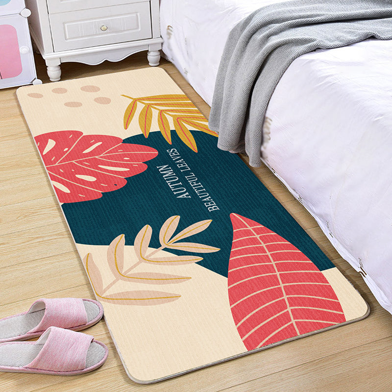 Avtoit | Multi-Color Scandinavian Rug Polyester Geometric Rug Non-Slip Stain Resistant Machine Washable Rug for Bedroom