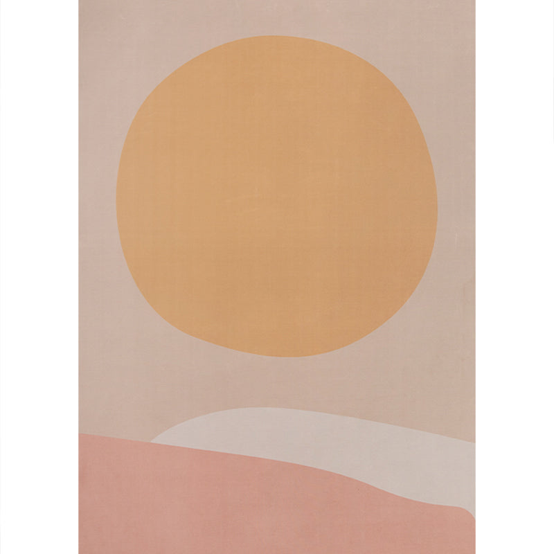 Avtoit | Soft Orange Nordic Carpet Polyester Geometric Rug Non-Slip Backing Pet-Friendly Washable Carpet for Home Decoration