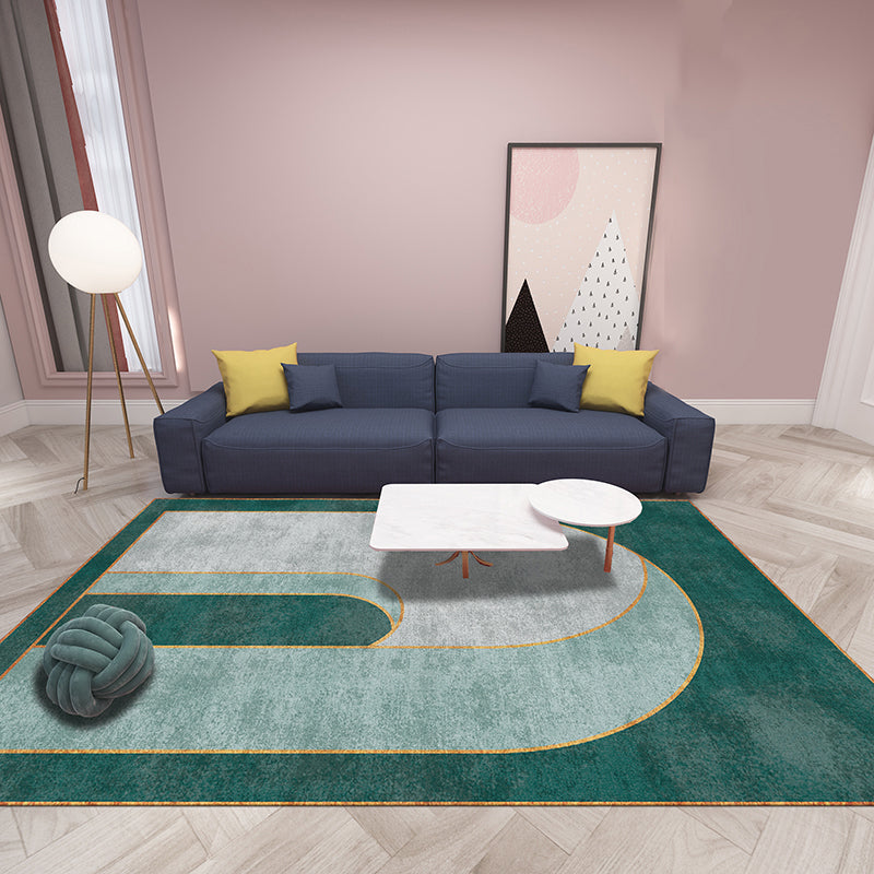 Avtoit | Classic curved door mat Multicolored postmodern rug Polyester Non-slip backing Washable Pet-friendly rug for the room