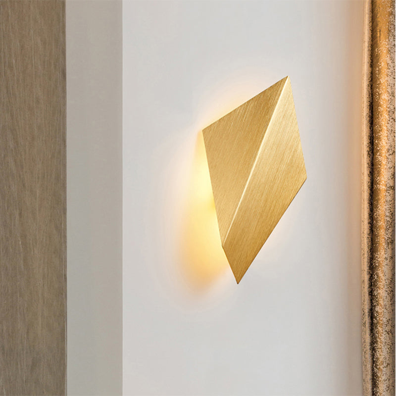 Avtoit | Metallic geometric wall-mounted light postmodern 1 light black/gray/white wall lamp fixture