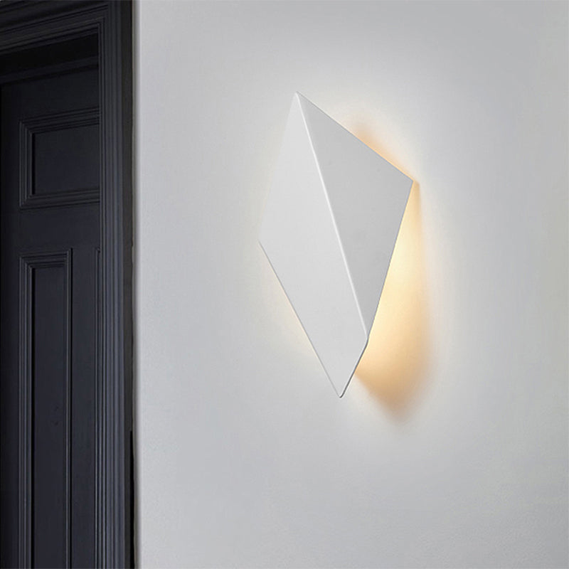 Avtoit | Metallic geometric wall-mounted light postmodern 1 light black/gray/white wall lamp fixture